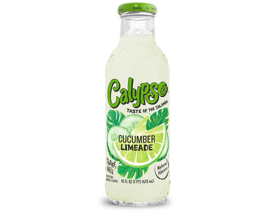 Calypso Limeade | Made with Real Fruit and Natural Flavors | Cucumber Limeade, 16 Fl Oz (Pack of 12) : Grocery & Gourmet Food
