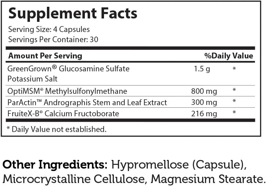 Zahler SynerG, Advanced Glucosamine Sulfate Joint Supplement with MSM, Builds Healthy Joint Cartilage, Certified Kosher, 120 Capsules : Health & Household