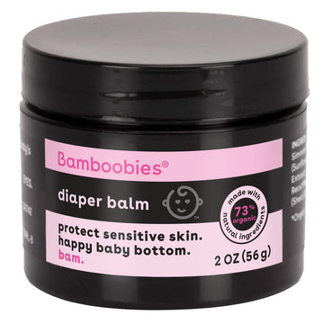 Bamboobies Organic Diaper Rash Cream, 2 Oz, No Lanolin, Parabens, Petroleum, Phthalates or Synthetic Fragrances, White, Made in the USA