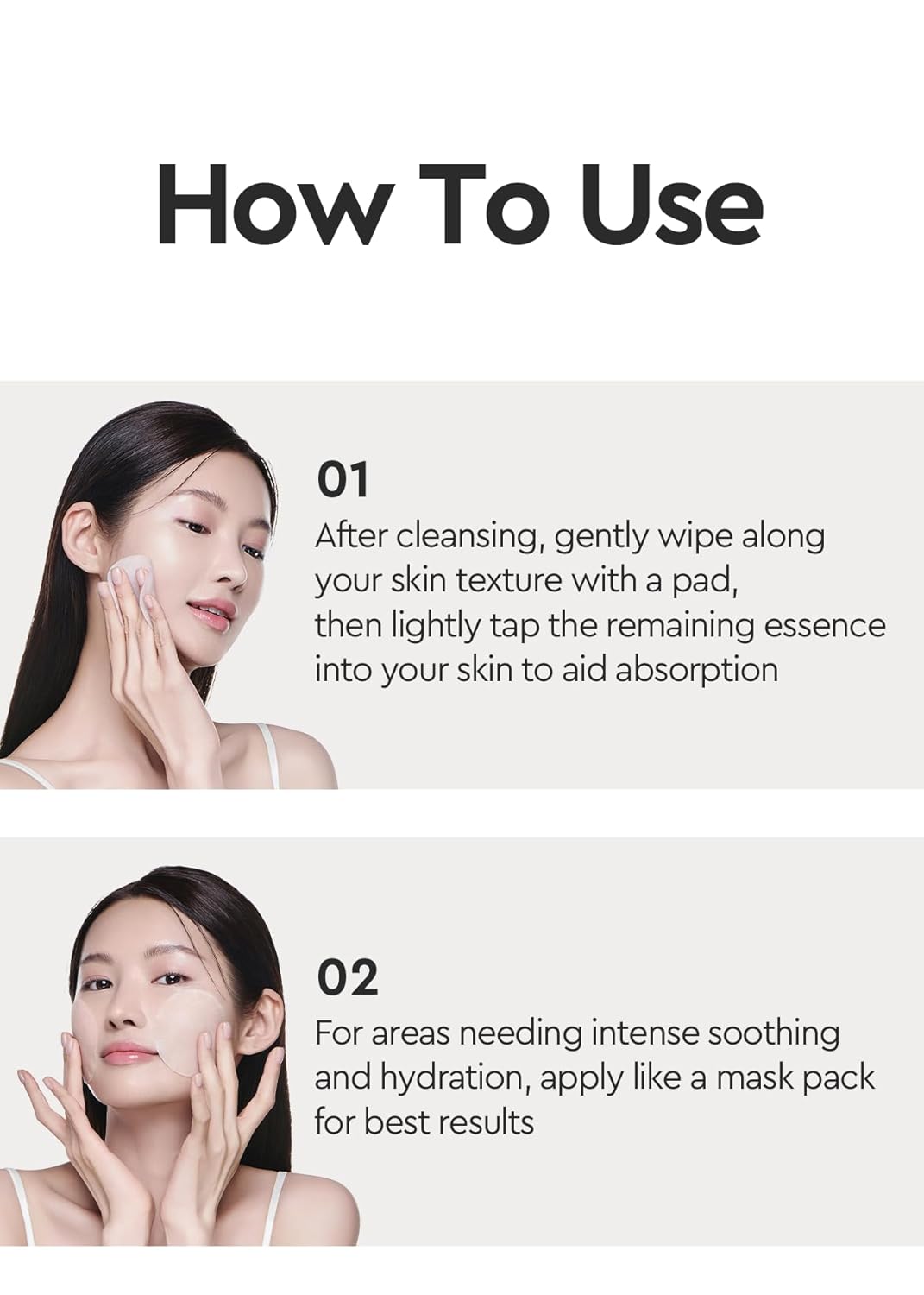 Bewants Cica Collagen Calming Facial Toning Pads, Centella Asiatica, Triple Hyaluronic Acid, 10 Pads - Instant Soothing, Moisturizing, Skin Texture Improvement, Ideal For Valentine'S Day Gift