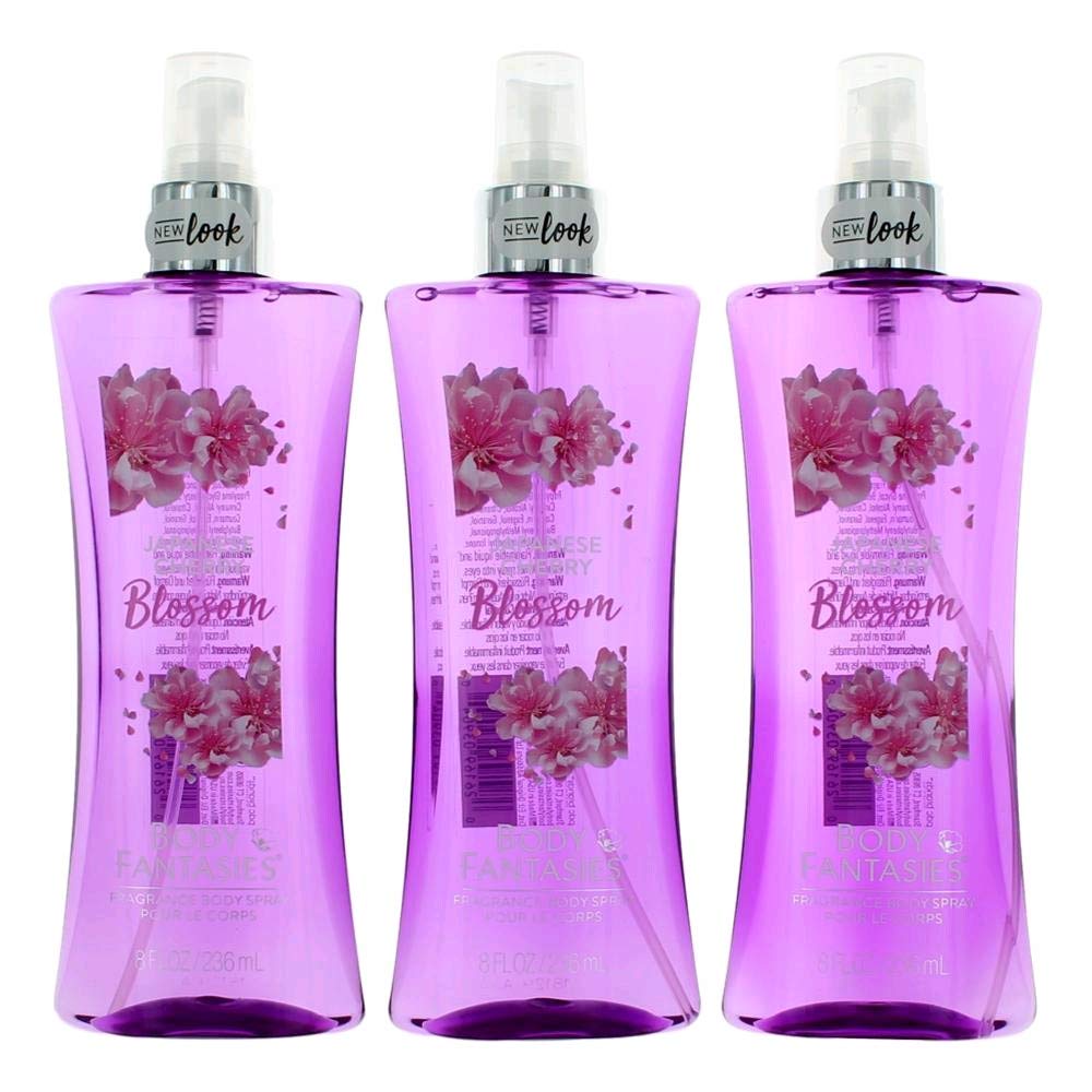 Parfums De Coeur Japanese Cherry Blossom By Body Fantasies, 3 Pack 8Oz Fragrance Body Spray Women : Beauty & Personal Care