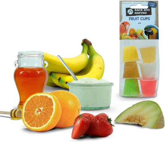 Assorted Fruit Cups - Jelly Parrot Treats 6pk :Grocery