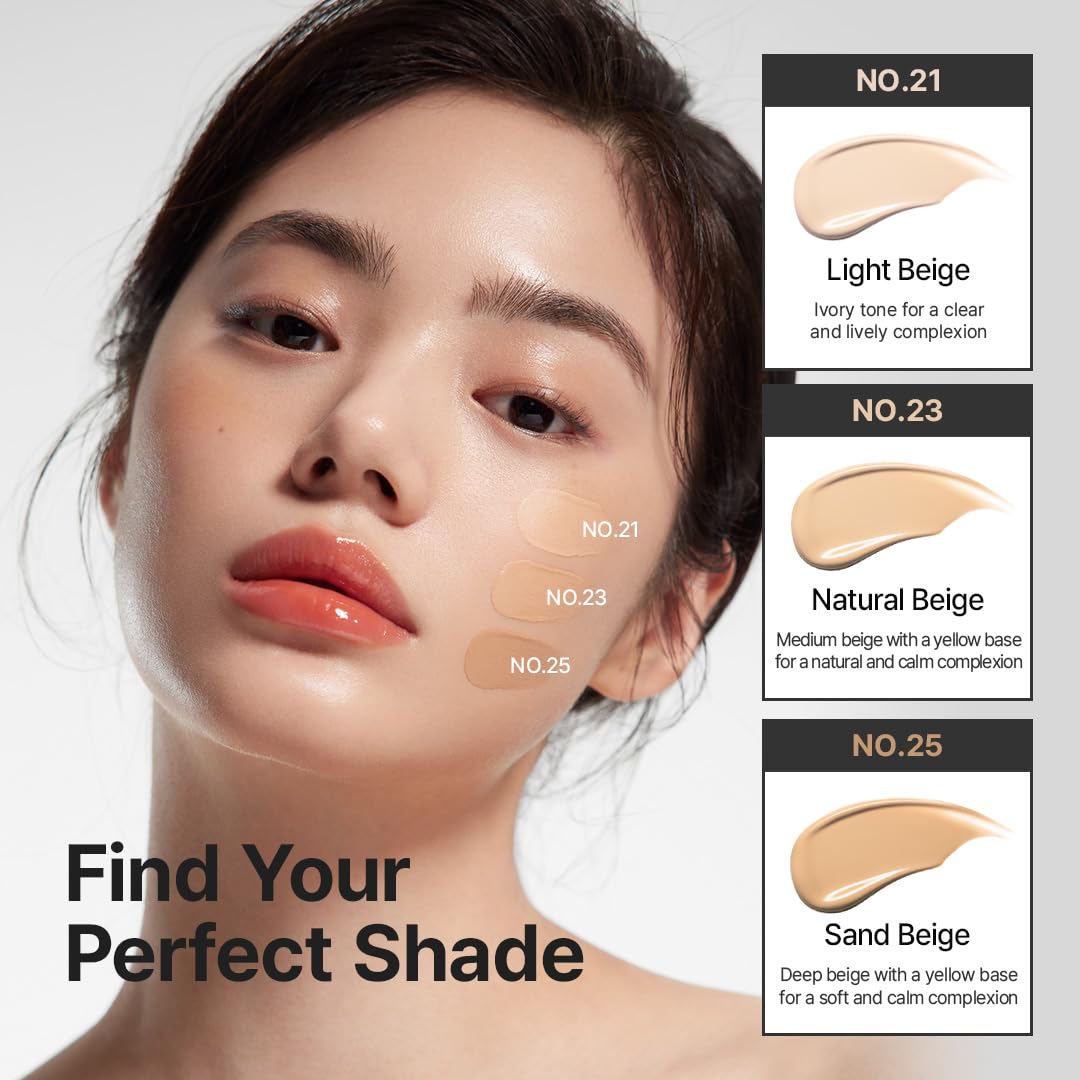 Farmstay Black Snail & Peptide 9 Perfect Cushion Foundation | Full Coverage, Lightweight, Skin-Fit, Smooth Radiant Finish, Korean Cushion Foundation (#23 Natural Beige, 0.53 Fl Oz) : Beauty & Personal Care