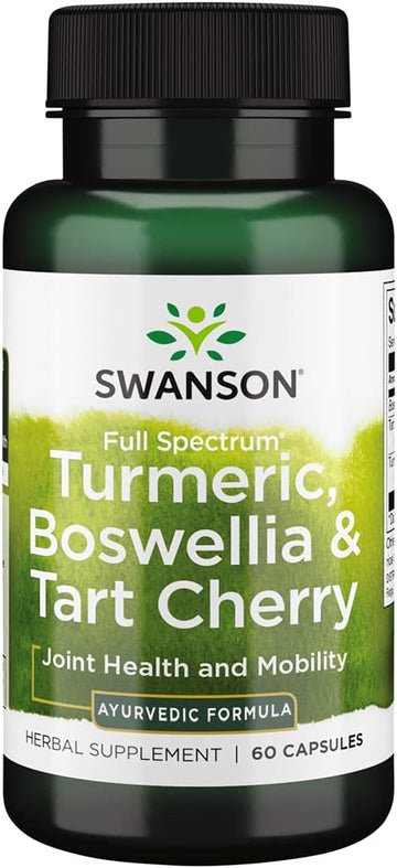 Swanson Full Spectrum Turmeric Boswellia & Tart Cherry Joint Function & Support 60 Capsules