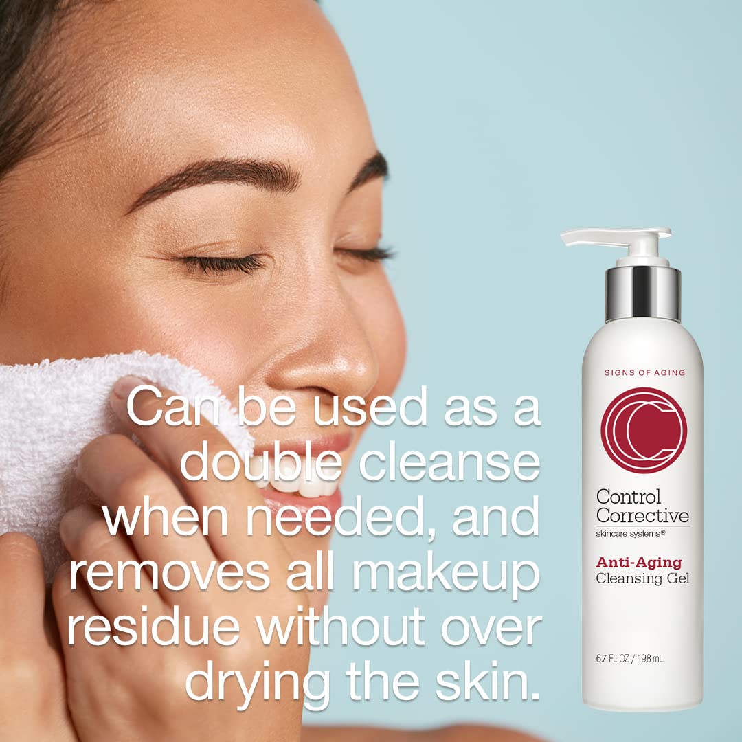 Control Corrective Anti-Aging Cleansing Gel, 6.7 Fl Oz - An Advanced, Peptide-Infused Gentle Gel Cleanser That Helps Clarify And Balance The Complexion, Comforting, Calendula Flower, Witch Hazel : Beauty & Personal Care