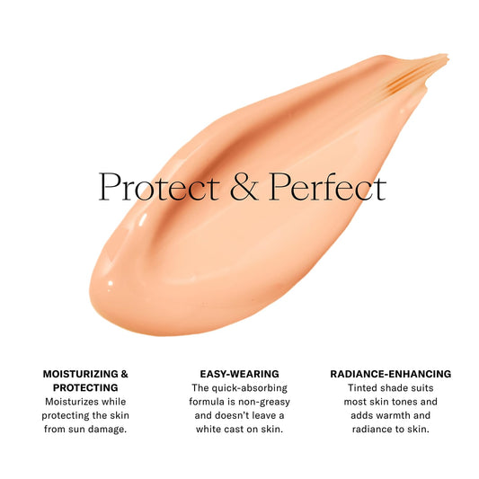 Josie Maran Protect and Perfect Argan Oil Daily SPF Face Moisturizer with SunBoost ATB - Tinted Mineral Sunscreen with SPF 47 - Chemical-Free, Lightweight & Non-Greasy Formula (60ml)