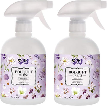 Bouquet Garni Fabric Perfume White Musk - Long Lasting Fragrance Fabric And Linen Odor Remover - Odor Eliminator And Neutralizer Spray - Fabric Deodorizer And Refresher - 16.9 Fl Oz