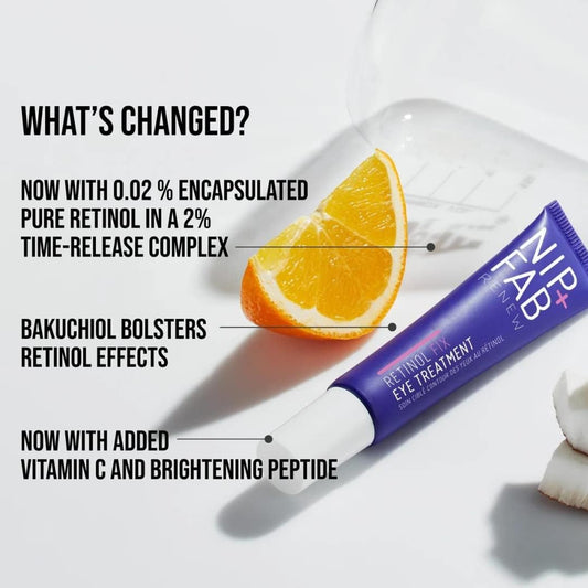 Nip + Fab Retinol Fix Eye Treatment - Advanced Anti-Aging Formula, Diminishes Fine Lines, Wrinkles, And Dark Circles - Hydrating And Brightening Eye Cream For Radiant Skin - 15Ml