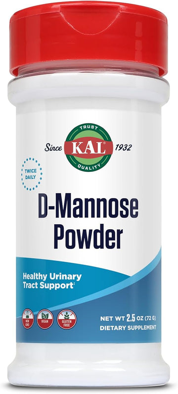 Kal D Mannose Powder 1600 Mg, Easy-To-Mix, Fast-Dissolving D-Mannose - Urinary Tract Health And Bladder Support - Unflavored Powder, Non-Gmo, Vegan, Gluten Free, 60-Day Guarantee, 45 Servings, 2.5Oz