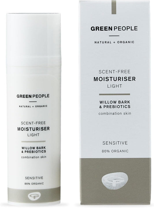 Green People Scent Free Light Moisturiser - Suitable For Sensitive Skin - Organic, Cruelty Free & Vegan, 50Ml