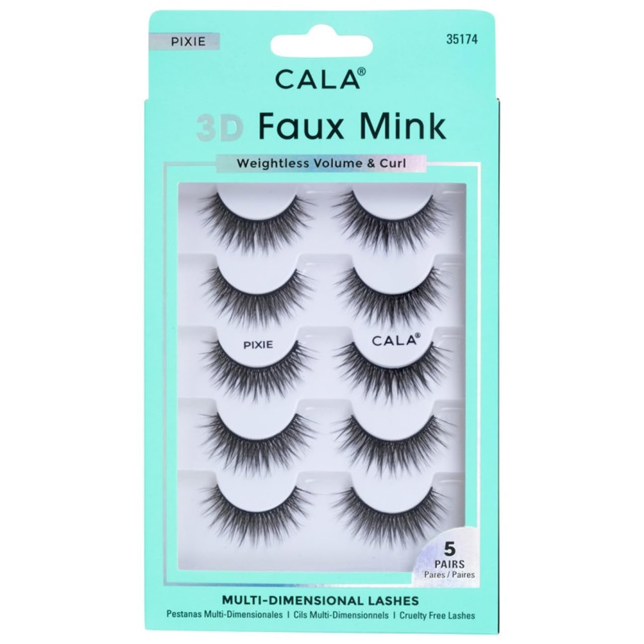 3D Faux Mink Lashes: Pixie (5 Pack)