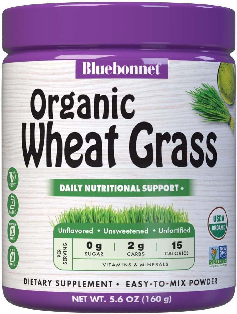 Bluebonnet Nutrition Super Earth Organic Wheatgrass Powder, 35 Serving