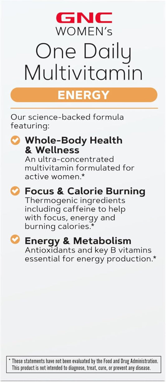 Gnc Women'S, Multi Energy & Metabolism, 1 Daily, 60 Count