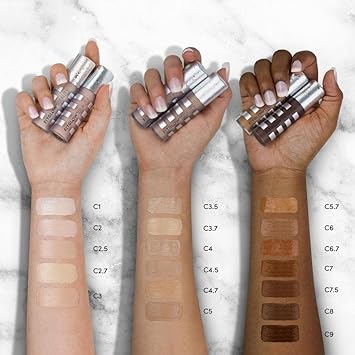 Fitglow Beauty Conceal+ | Vegan Full Coverage Concealer Skincare With Vitamin K + Green Tea | Corrects Dark Circles, Blemishes & Redness | Non-Creasing, Natural Finish | C5-6G : Beauty & Personal Care