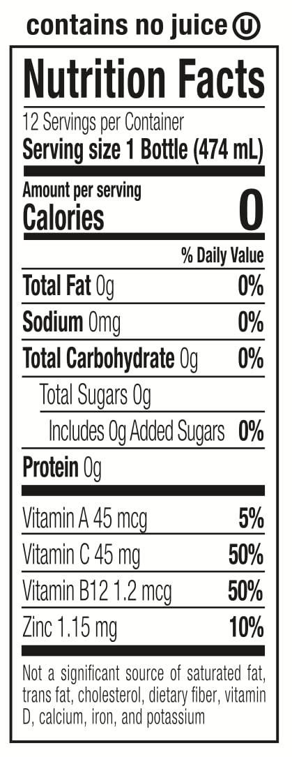 Hint+ Vitamin Blackberry Cherry, Water Infused With Blackberry & Cherry, Vitamin Boost, 50% Daily Value Vitamin C, A, B12, Zinc, Zero Sugar, Zero Calories, Zero Diet Sweeteners, 16 Fl Oz (Pack Of 12)