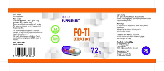 Hepatica Fo-Ti Root (He Shou Wu) Extract 10:1 | 5,000Mg Equivalent | 120 Vegan Capsules | High Strength Longevity & Hair Health Support | Certificate Of Analysis | No Fillers Or Bulkers