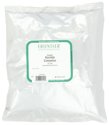 Frontier Cinnamon Powder, Korintje (A Grade) (3% Oil), 16 Ounce Bag (Pack Of 12)