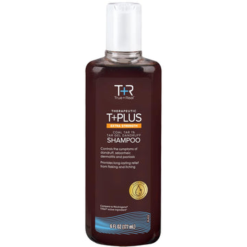 True+Real Coal Tar Therapeutic Tar Gel Anti-Dandruff Shampoo 1% Coal Tar, 6 Ounce