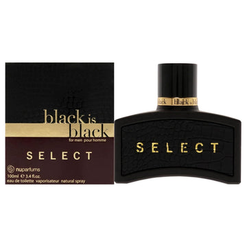 Black Is Black Select Pour Homme Eau De Toilette Spray, 3.4 Ounce