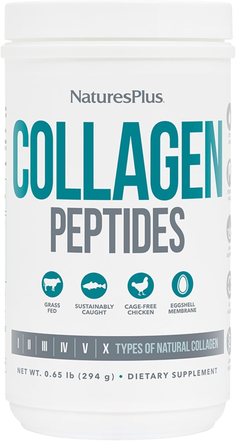 Naturesplus Collagen Peptides Powder - 0.65 Pound - Provides Total Body Function Support - Hair, Skin, Joint & Nail Health - Clean Taste - Gluten-Free, Non-Gmo - 28 Servings