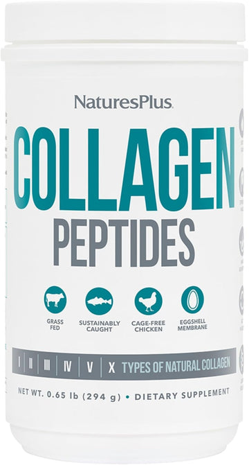 Naturesplus Collagen Peptides Powder - 0.65 Pound - Provides Total Body Function Support - Hair, Skin, Joint & Nail Health - Clean Taste - Gluten-Free, Non-Gmo - 28 Servings