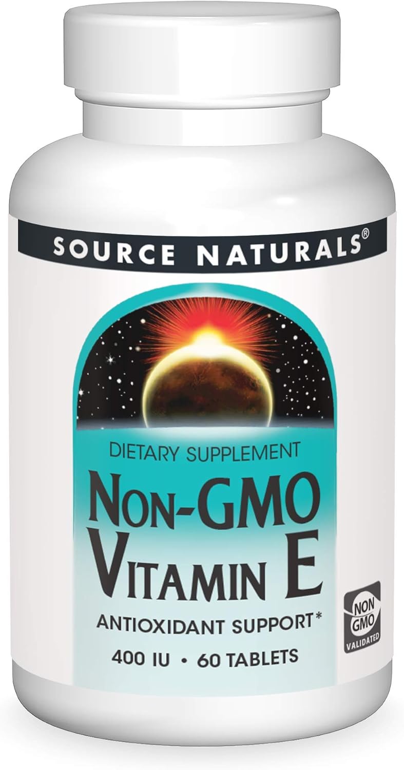 Source Naturals Non-Gmo Vitamin E, Antioxidant Support*, 268 Mg (400 Iu) - 60 Tablets