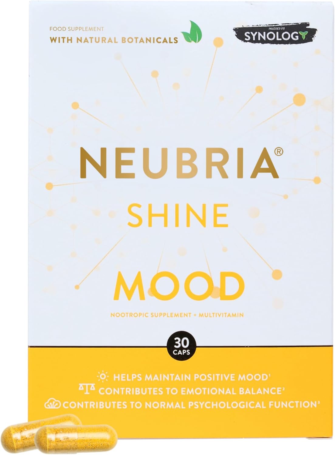 Neubria Shine Mood Complex – Multivitamin For Adults With Ashwagandha, Rhodiola, Turmeric, B Complex Magnesium & Zinc - Potent Formula For Daily Wellness – 30 Capsules