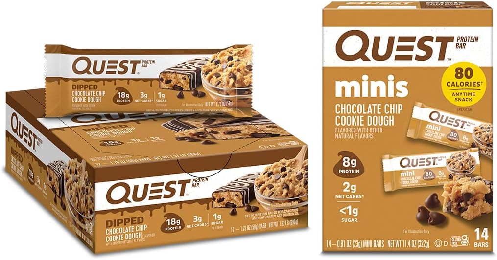 Quest Nutrition Dipped and Mini Bundle, Chocolate Chip Cookie Dough