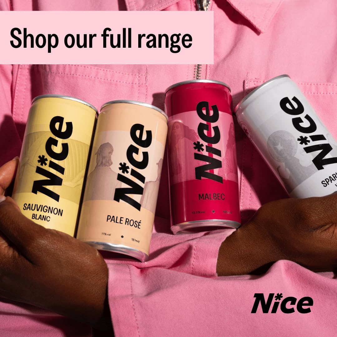NICE Pale Rosé, French Wine in a Can, Dry, Pale, French Rosé from Languedoc, Hint of Strawberry, 12 x 187ml Canned Wine : Amazon.co.uk: Grocery