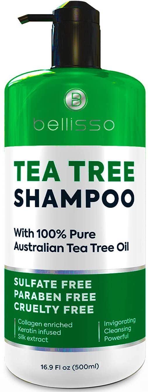 Tea Tree Oil Shampoo - Sulfate and Paraben Free with Collagen Keratin - Ideal for Women and Men with Oily Hair and Scalp Buildup - Anti Dandruff Treatment for Itchy, Dry Scalps – Salon Grade Products