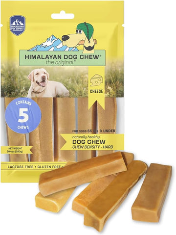 Himalayan Dog Chew Premium Yak Cheese Himalayan Dog Chews, Cheese, 5 Xl/Large Treats, 3.3 Oz, Dog Treats Large Breed, All Natural, Long Lasting Dog Chews For Aggressive Chewers, Dogs Under 65 Lbs