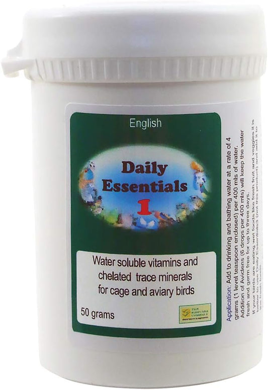 Care Bird Daily Essentials 1 Soluble Multi-Vitamins for Parrots - 50g :Pet Supplies