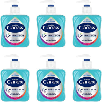 Carex Original Antibacterial Hand Wash, Clean & Protect Hands, Bulk Buy, Pack Of 6 X 250 Ml (Packaging May Vary)