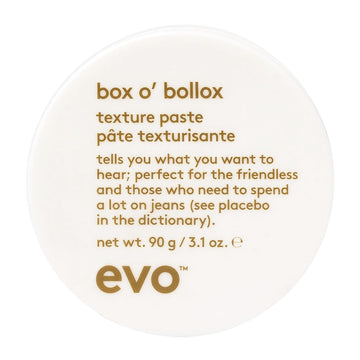 Evo Box O' Bollox Texture Paste - Hair Styling Paste - Long-Lasting Hold With A Matte Finish & Anti Frizz - 90G / 3.1Oz