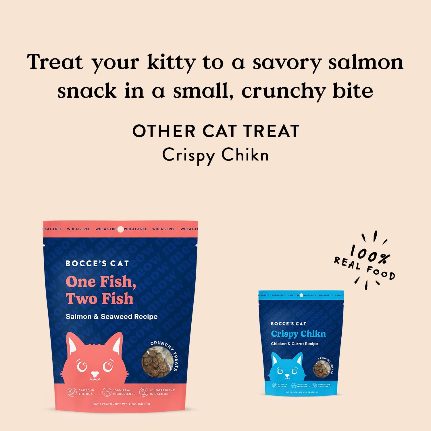 Bocce's Bakery Cat Treat Bundle, Wheat-Free Everyday Cat Treats, Made with Limited-Ingredients, Baked in The USA, All-Natural Crunchy Treats, 2 oz Each : Pet Supplies