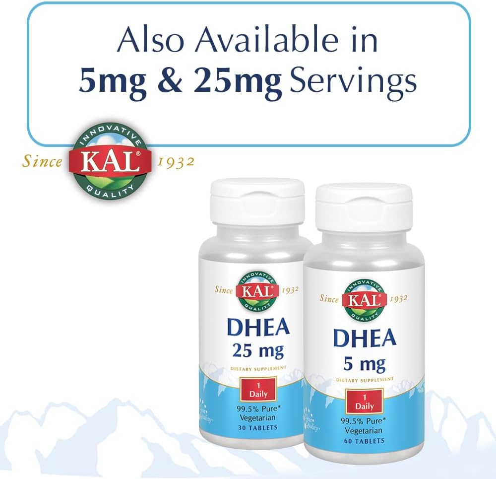 Kal Dhea-5 Tablets, 5Mg, 60 Count : Health & Household