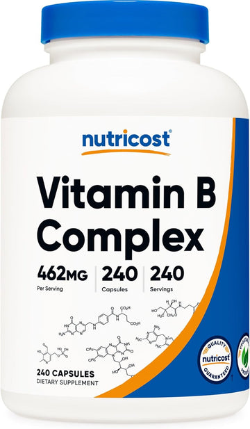 Nutricost Vitamin B Complex 460Mg, 240 Capsules - With Vitamin C - Energy Complex