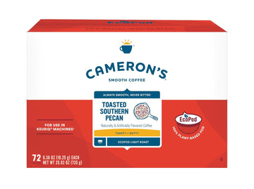 Cameron's Coffee Single Serve Pods, Flavored, Toasted Southern Pecan, 72 Count (Pack of 1)