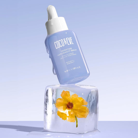 Coco & Eve Boost Therapy Tripeptide Hair Density Serum. For Thicker, Fuller Hair. Anti-Hair Loss & Shedding, Lightweight Scalp Treatment With Biotin & Caffeine For Volume & Restoration (60 Ml)