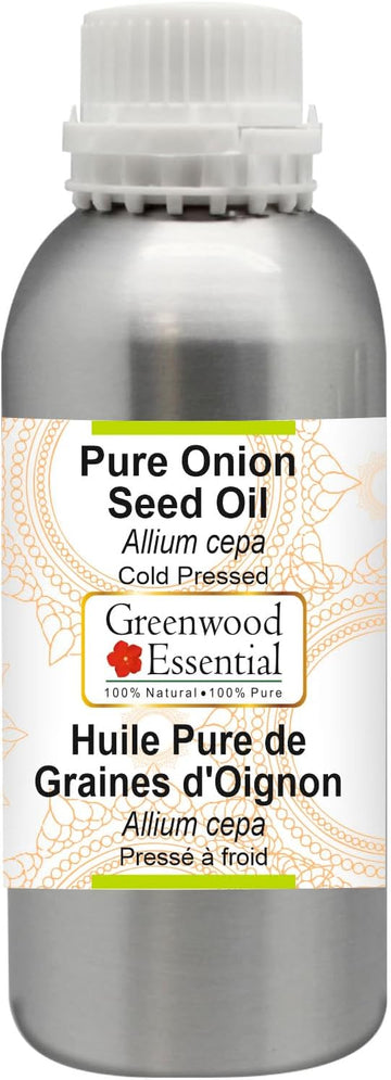 Greenwood Essential Pure Onion Seed Oil (Allium Cepa) Cold Pressed 200Ml (6.76 Oz)