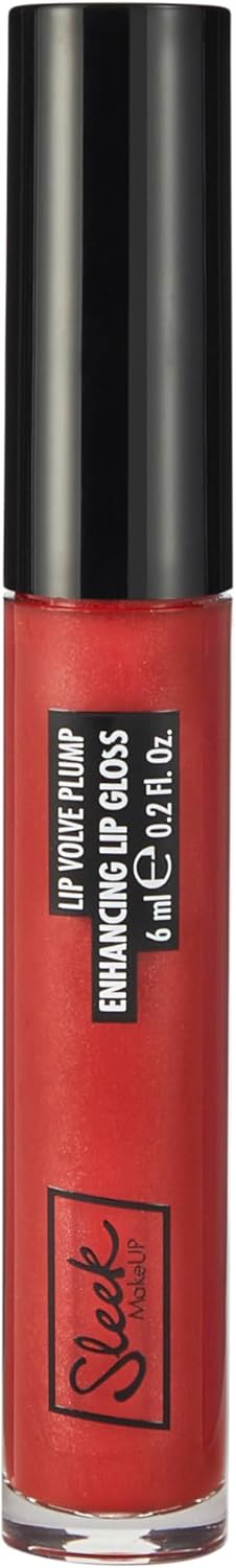 Sleek Makeup Lip Volve Plump Enhancing Lip Gloss For Fuller Looking Lips, Nourishes And Hydrates, Glossy Finish, Maraschino, 6 Ml
