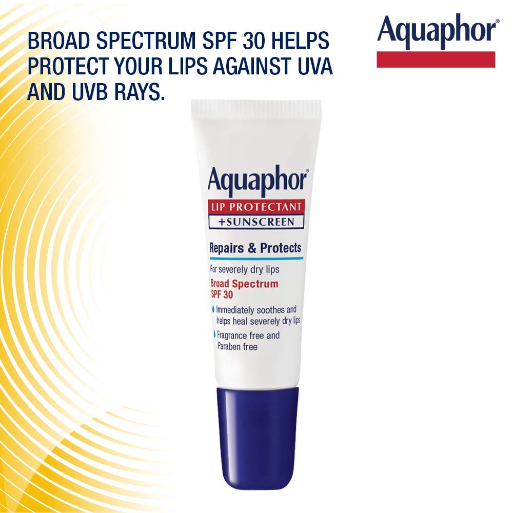 Aquaphor Lip Repair Lip Balm with Sunscreen, Lip Protectant, Lip Balm SPF 30, 0.35 Oz Tube (Pack of 48) : Beauty & Personal Care