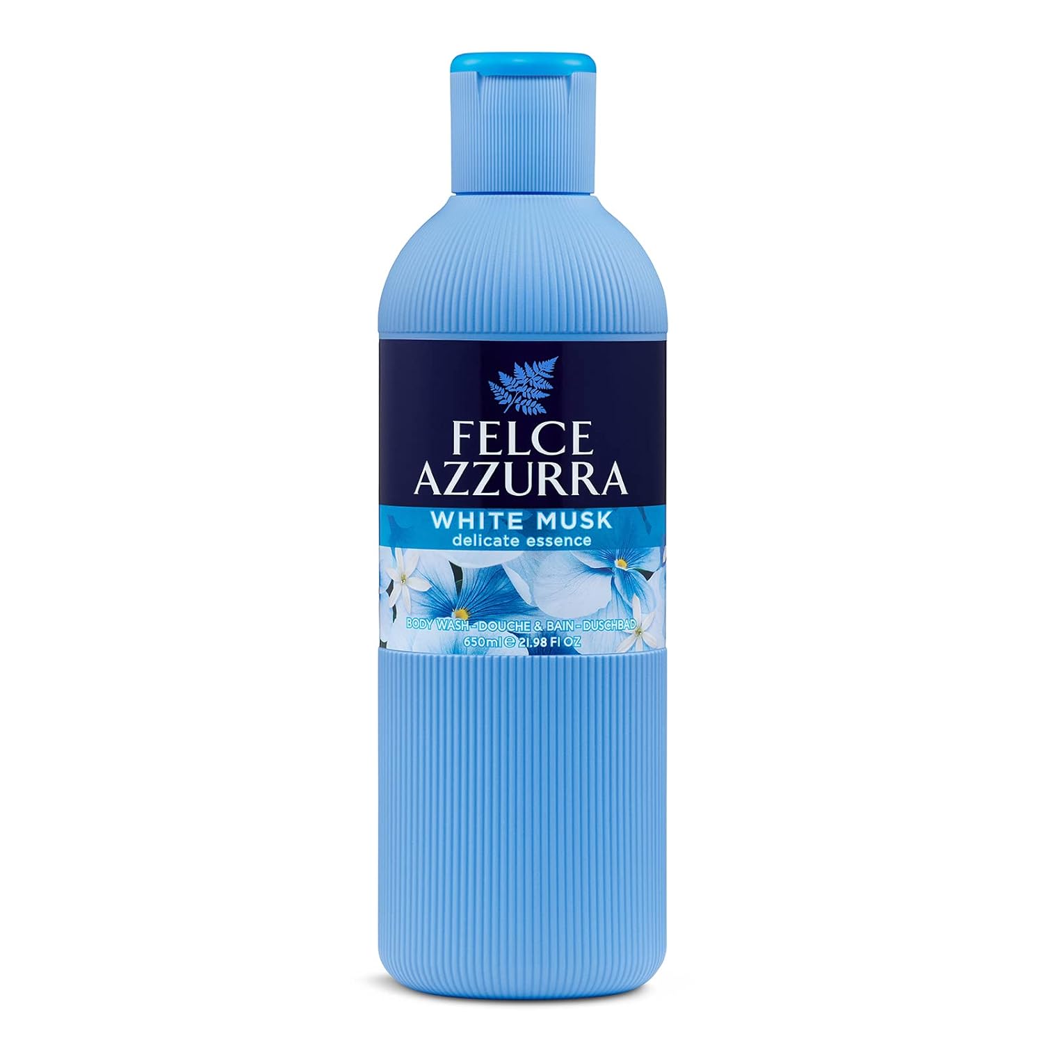 Felce Azzurra White Musk - Delicate Essence Body Wash - Fresh And Clean Fragrance - Naturally Moisturized And Scented Skin - Becomes A Soft Touch On Your Skin - Suitable For All Skin Types - 22 Oz