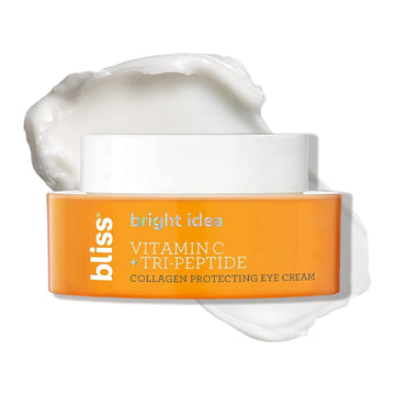 Bliss Bright Idea Vitamin C + Tri-Peptide Eye Cream - Collagen Protecting - Brightens Skin - Diminishes Dark Spots & Visibly Firms Eyes - Clean - Vegan & Cruelty-Free