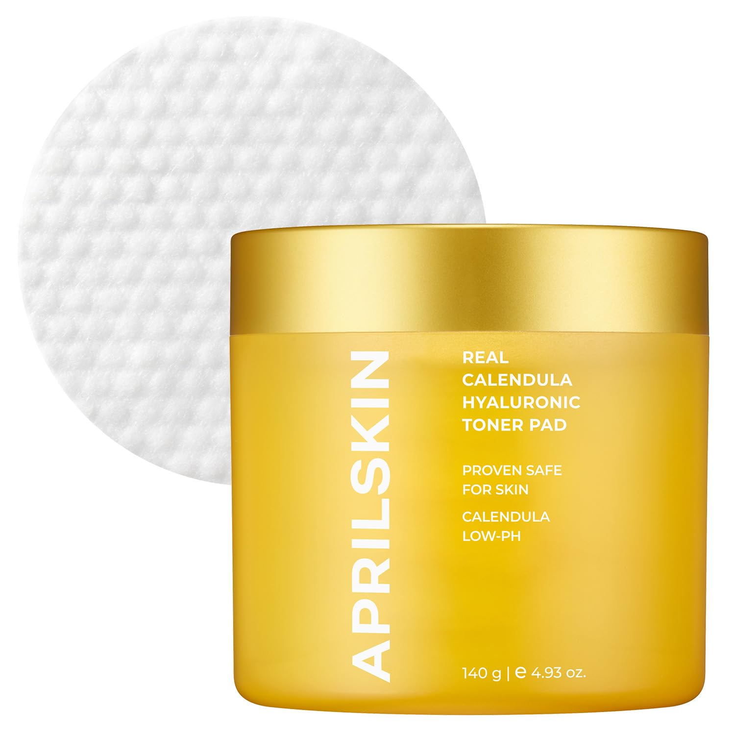 Aprilskin Calendula Pha Hyaluronic Toner Pads | Vegan, Cruelty Free | Exfoliating, Refining Pores & Hydrating For Dry, Sensitive, Acne-Prone Skin | 60 Pads | No Sulfates And Artificial Fragrance