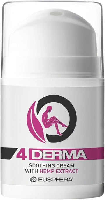 Eusphera - 4Derma - Soothing Cream For Eczema With Hemp Extract - Natural Itch Relief Cream For Psoriasis, Eczema, Dry Skin, Dermatitis 50Ml