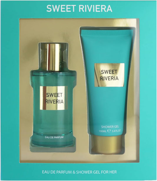 Sweet Riviera - Women'S 2 Piece Gift Set - 100Ml Edp & 100Ml Shower Gel - By Laurelle London