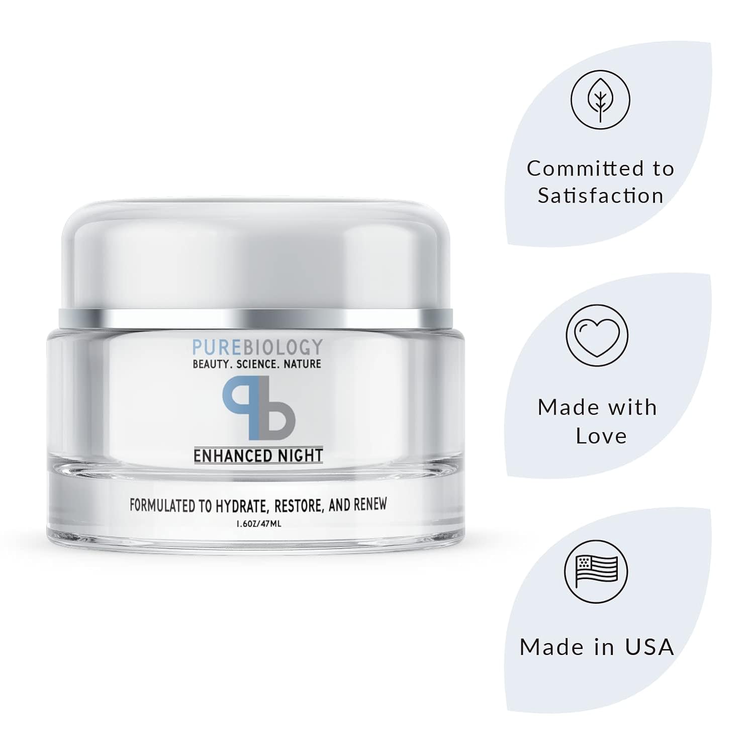 Hydrating Retinol Night Cream for Face | Anti Aging Face Moisturizer for Women and Men with Hyaluronic Acid Primrose and Avocado Oil | Night Face Cream Neck Cream and Eye Wrinkle Cream for Face Care : Beauty & Personal Care
