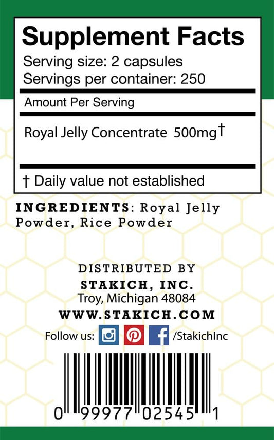 Stakich 500 Mg Capsules (Royal Jelly Capsules 500 Mg (200 Count))