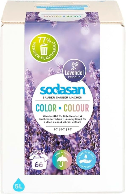 Sodasan Organic Colour Lavender Detergent 5L Bib (2 X 5 L)